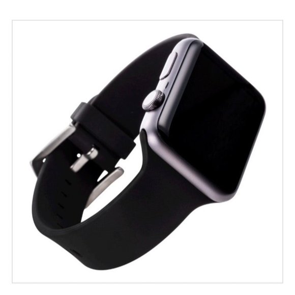 WITHit Apple Watch Silicone 38mm Replacement Band - Black, Adult Unisex - Picture 1 of 2